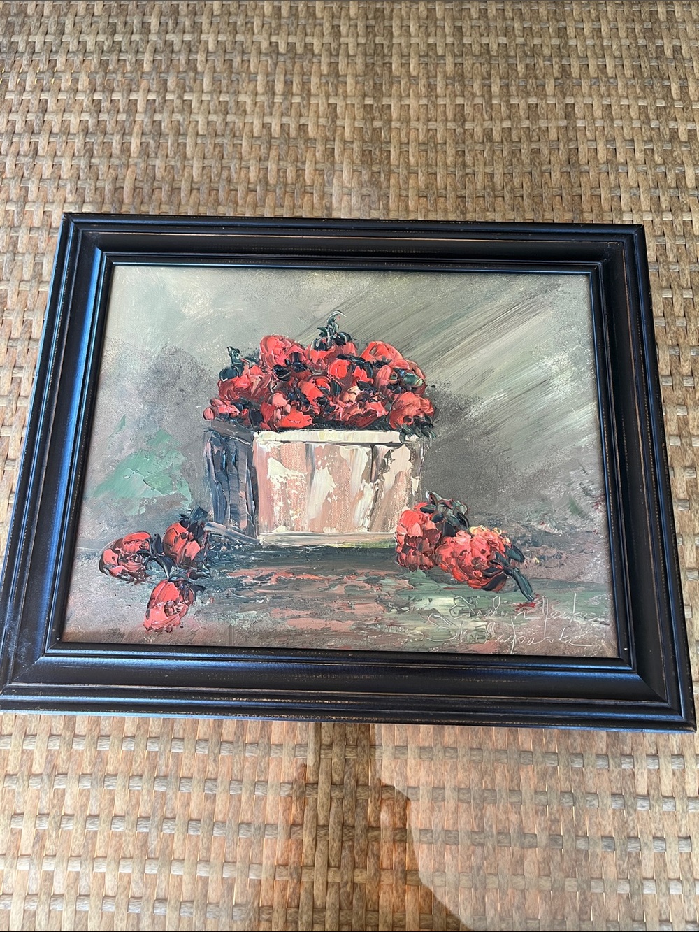 Signed Impasto Still Life Strawberries 🍓